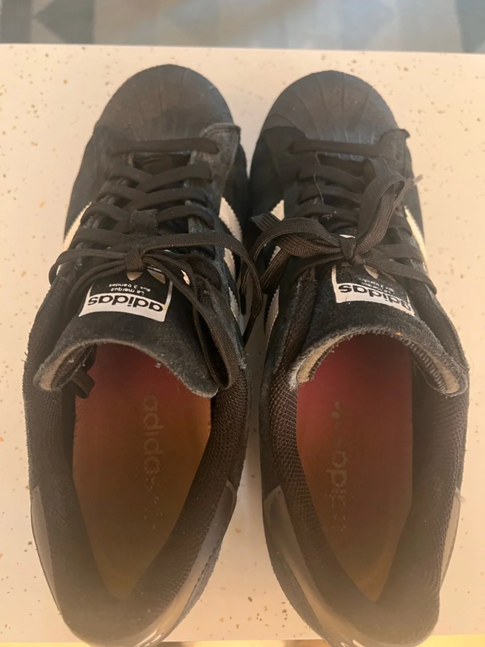 adidas Superstar ADV Black & White Suede Sneakers - Picture 6 of 6